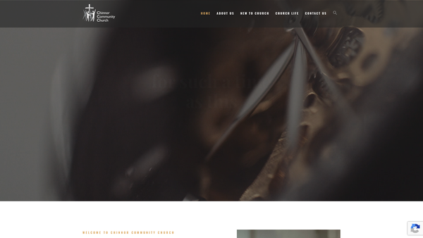 Screenshot of the Chinnor Congregational Christian Fellowship website