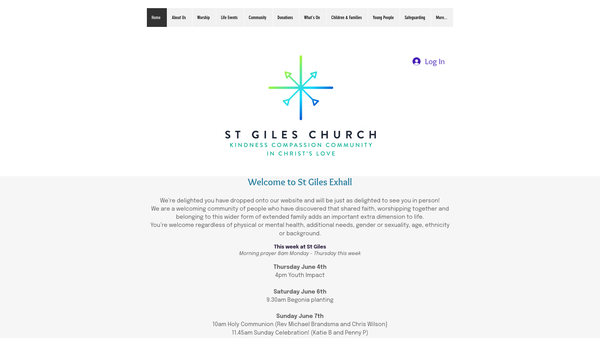 Screenshot of the The Parochial Church Council Of The Ecclesiastical Parish Of St Giles' Exhall Coventry website