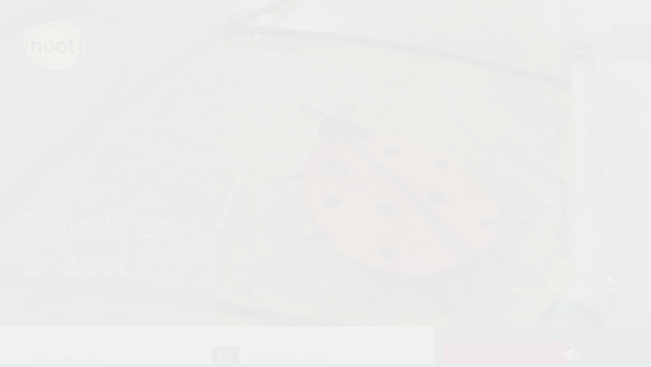Screenshot of the Hoot Creative Arts website