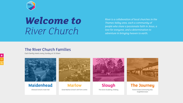 Screenshot of the River Church website