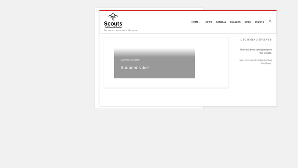 Screenshot of the 2nd Hook (St Paul's) Scout Group website