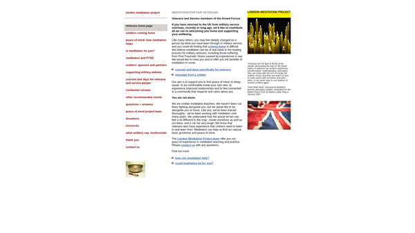 Screenshot of the Peace Of Mind Project Limited website