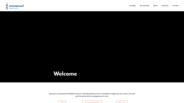 Screenshot of the Emmanuel Church Wimbledon website