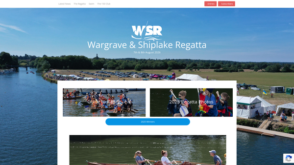 Screenshot of the Wargrave And Shiplake Regatta website
