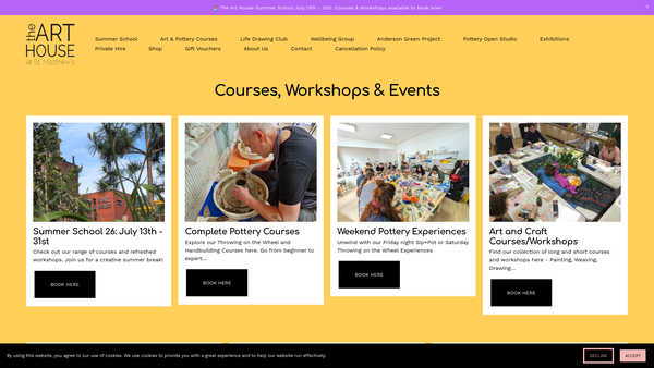 Screenshot of the St Matthew's House Limited website