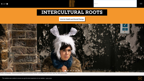 Screenshot of the Intercultural Roots for Traditional Embodied Arts website