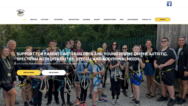 Screenshot of the 'Spectrum Wasp' website