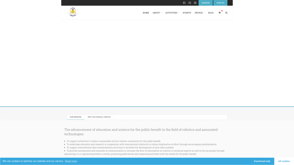 Screenshot of the Clawar Association Limited website