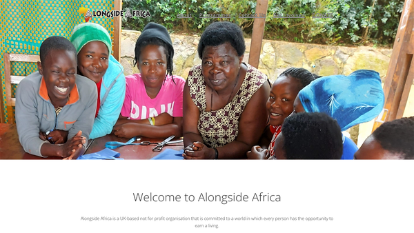 Screenshot of the Alongside Africa website