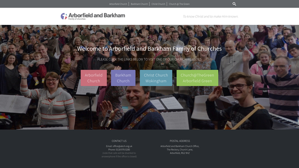 Screenshot of the The Parochial Church Council Of The Ecclesiastical Parish Of St Bartholomews, Arborfield website