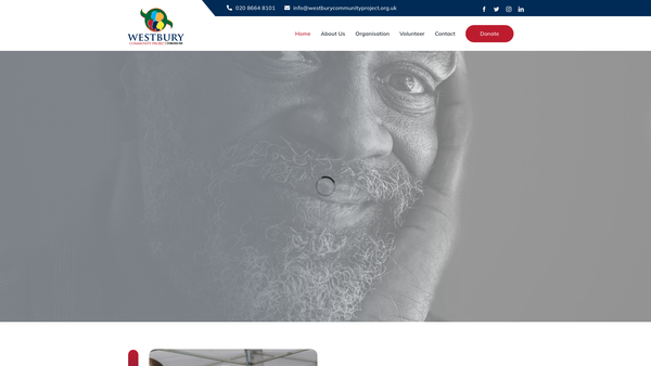 Screenshot of the Westbury Community Project website
