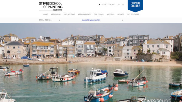 Screenshot of the St Ives School Of Art website
