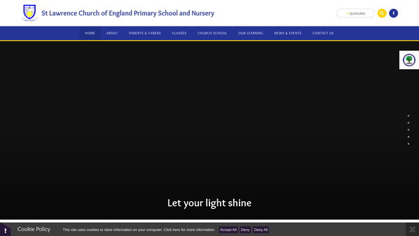Screenshot of the St Lawrence Va Lower School PTA website