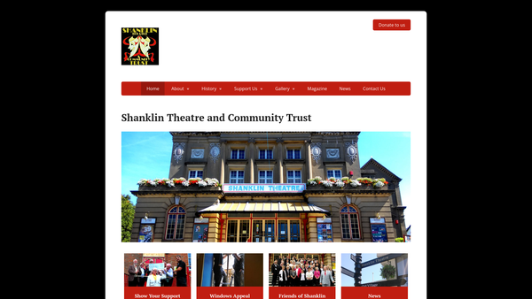 Screenshot of the Shanklin Theatre And Community Trust website