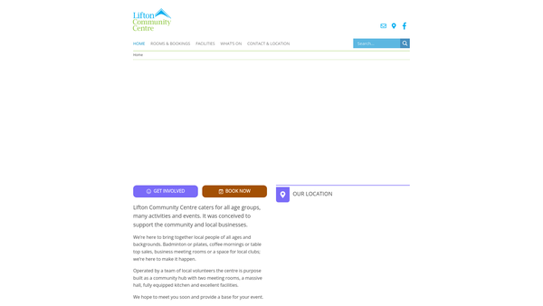 Screenshot of the Lifton Community Centre Limited website