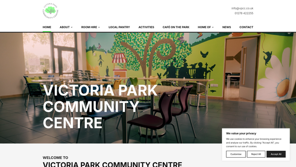 Screenshot of the Newtown & Victoria Springboard Ltd website