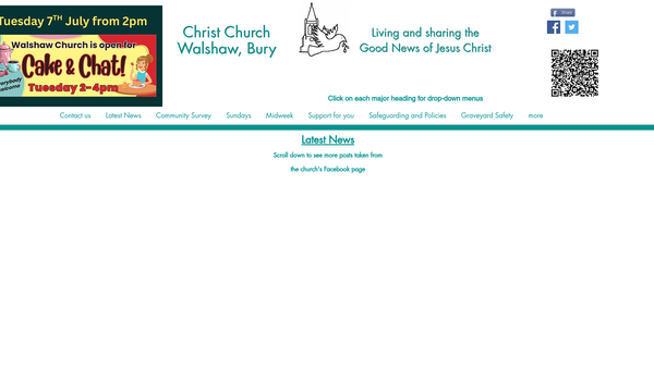 Screenshot of the The Parochial Church Council Of The Ecclesiastical Parish Of Christ Church Walshaw website