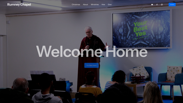 Screenshot of the Rumney Gospel Chapel website