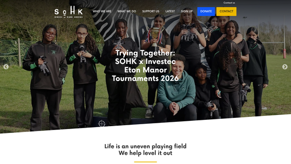 Screenshot of the School Of Hard Knocks website