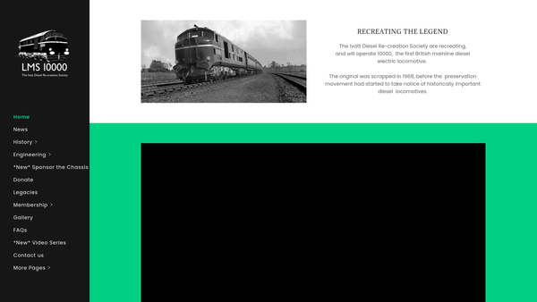 Screenshot of the Ivatt Diesel Recreation Society website