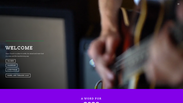Screenshot of the Oasis Church Colliers Wood website