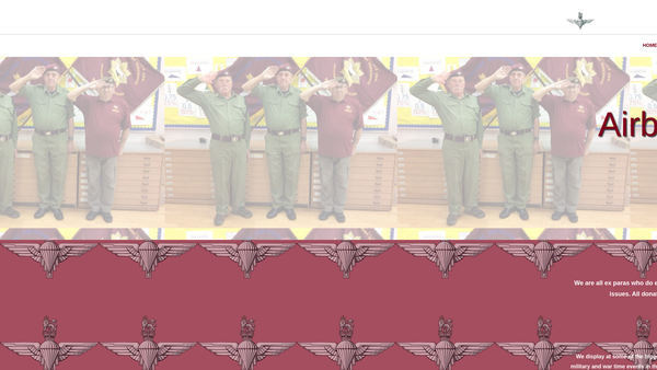 Screenshot of the Airborne Comrades Association website