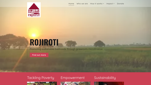 Screenshot of the Rojiroti UK website
