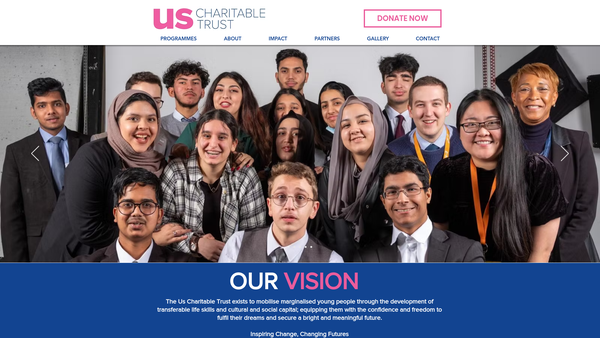 Screenshot of the US Charitable Trust website