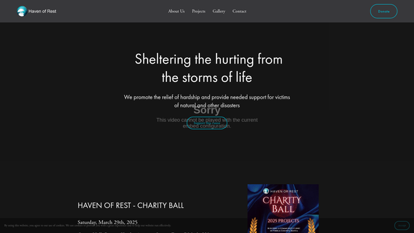 Screenshot of the Haven Of Rest website
