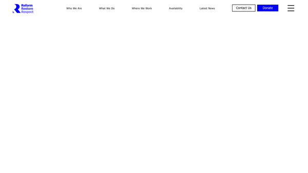 Screenshot of the Reform Restore Respect website
