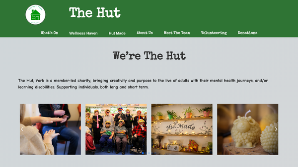 Screenshot of the The Hut York Limited website