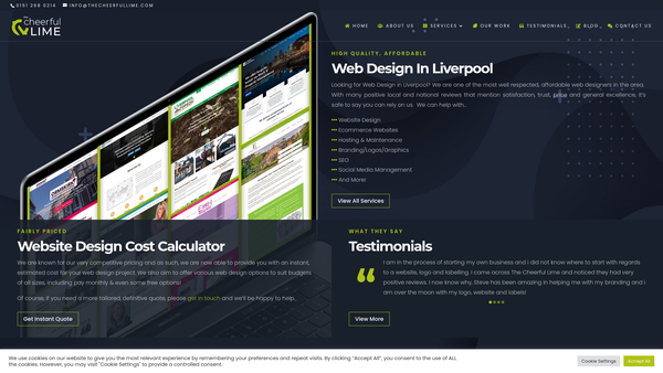 Screenshot of the Mersey Youth Support Trust website