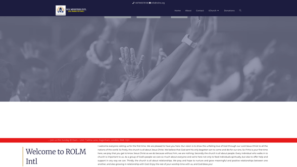 Screenshot of the Rol Ministries International website