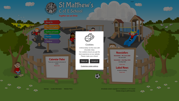 Screenshot of the Westnewton Pre School website
