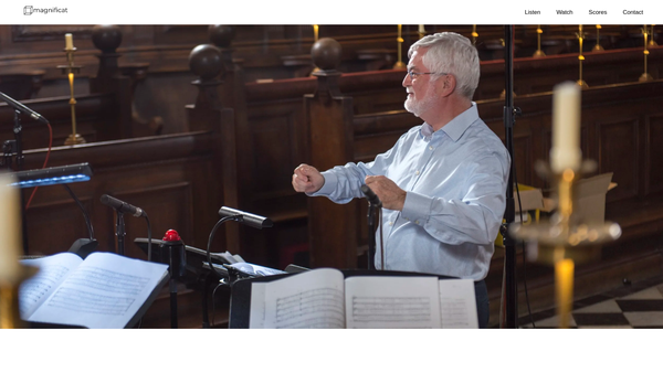Screenshot of the Magnificat website