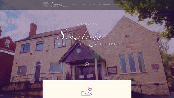 Screenshot of the Stourbridge National Spiritualist Church website