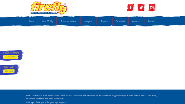 Screenshot of the Firefly Cancer Awareness And Support Limited website