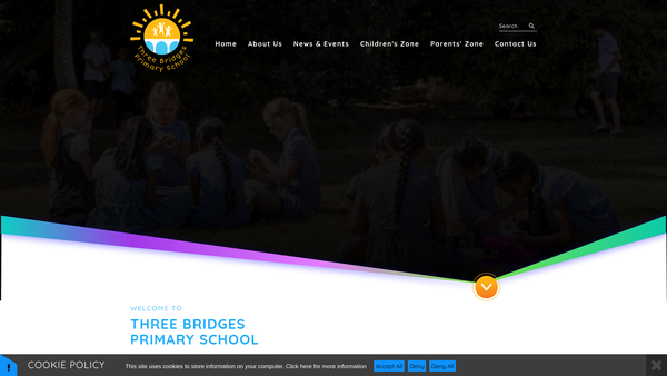 Screenshot of the Friends Of Three Bridges Primary School website