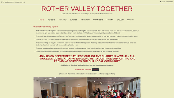 Screenshot of the Rother Valley Together website