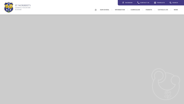 Screenshot of the Friends Of St Norbert's School website