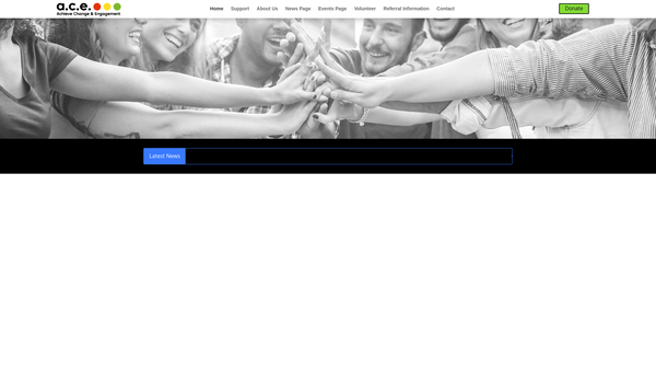 Screenshot of the Achieve Change And Engagement ACE website