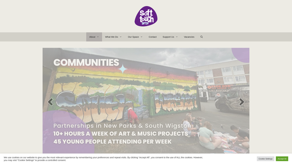 Screenshot of the Soft Touch Arts Limited website