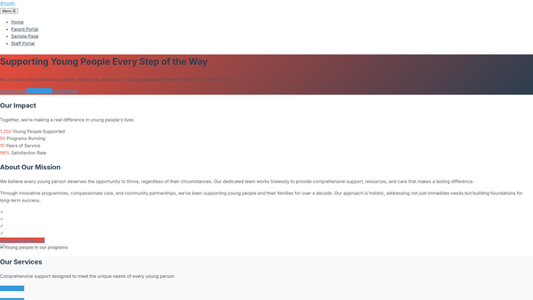 Screenshot of the 4Youth (South West) website