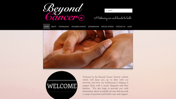 Screenshot of the Beyond Cancer website