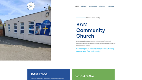 Screenshot of the Bethel Apostolic Ministries (Wolverhampton) website