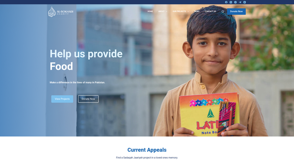 Screenshot of the Al-Bokhari Education Centre website