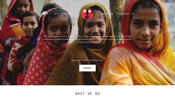 Screenshot of the The Mannan Foundation Trust - Charitable Arms website