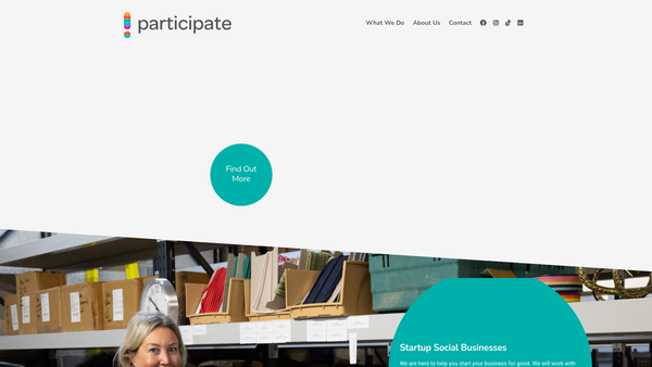 Screenshot of the Participate Projects website