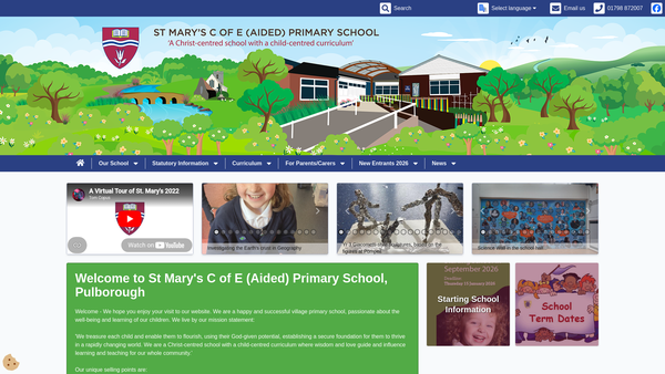 Screenshot of the Friends Of St. Mary's C Of E (Aided) Primary School (Pulborough) website