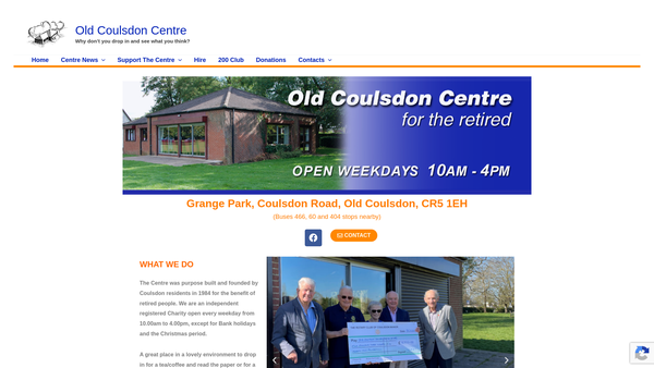 Screenshot of the Old Coulsdon Centre website